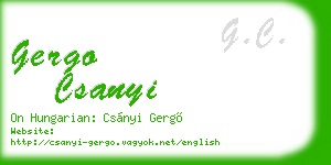gergo csanyi business card