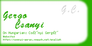 gergo csanyi business card